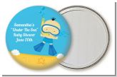 Under the Sea Asian Baby Boy Snorkeling - Personalized Baby Shower Pocket Mirror Favors