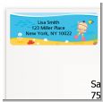 Under the Sea Asian Baby Girl Snorkeling - Baby Shower Return Address Labels thumbnail