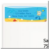 Under the Sea Baby Boy Snorkeling - Baby Shower Return Address Labels