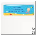 Under the Sea Baby Girl Snorkeling - Baby Shower Return Address Labels thumbnail