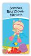 Under the Sea Baby Girl Snorkeling - Custom Rectangle Baby Shower Sticker/Labels thumbnail