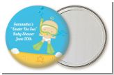 Under the Sea Baby Snorkeling - Personalized Baby Shower Pocket Mirror Favors