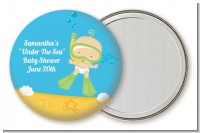 Under the Sea Baby Snorkeling - Personalized Baby Shower Pocket Mirror Favors