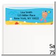 Under the Sea Hispanic Baby Girl Snorkeling - Baby Shower Return Address Labels thumbnail