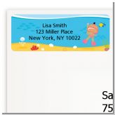 Under the Sea Hispanic Baby Girl Snorkeling - Baby Shower Return Address Labels