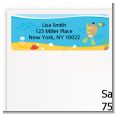 Under the Sea Hispanic Baby Snorkeling - Baby Shower Return Address Labels thumbnail