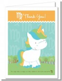 Unicorn | Virgo Horoscope - Baby Shower Thank You Cards