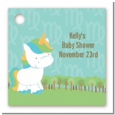 Unicorn | Virgo Horoscope - Personalized Baby Shower Card Stock Favor Tags