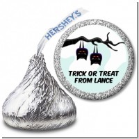 Upside Down Bats - Hershey Kiss Halloween Sticker Labels