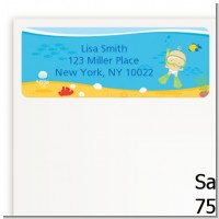 Under the Sea Baby Snorkeling - Baby Shower Return Address Labels