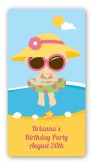 Beach Girl - Custom Rectangle Birthday Party Sticker/Labels