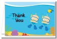 Under the Sea Baby Twin Boys Snorkeling - Baby Shower Thank You Cards thumbnail