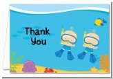 Under the Sea Baby Twin Boys Snorkeling - Baby Shower Thank You Cards
