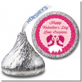 Valentine Animals - Hershey Kiss Valentines Day Sticker Labels
