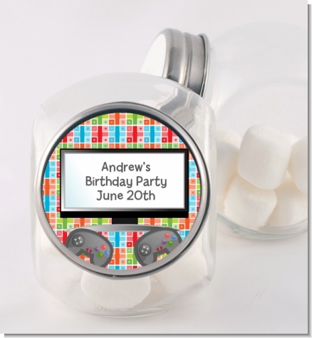 Video Game Time - Personalized Birthday Party Candy Jar