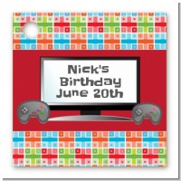 Video Game Time - Personalized Birthday Party Card Stock Favor Tags