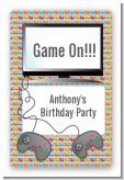 Video Game Time - Custom Large Rectangle Birthday Party Sticker/Labels