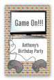 Video Game Time - Custom Large Rectangle Birthday Party Sticker/Labels thumbnail