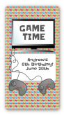 Video Game Time - Custom Rectangle Birthday Party Sticker/Labels