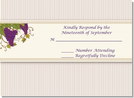 Vineyard Splash - Bridal Shower Response Cards