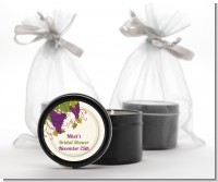 Vineyard Splash - Bridal Shower Black Candle Tin Favors