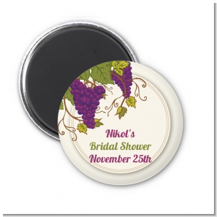 Vineyard Splash - Personalized Bridal Shower Magnet Favors