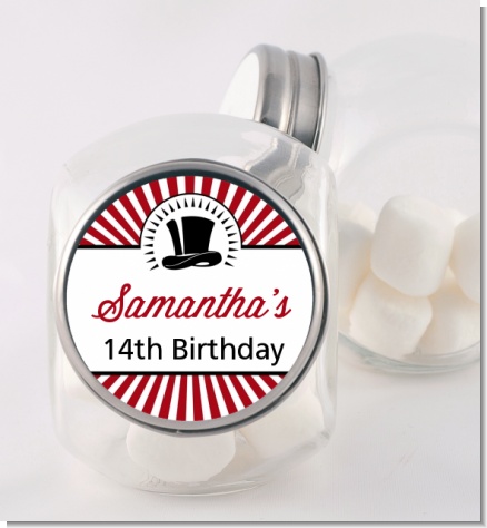 Vintage Magic - Personalized Birthday Party Candy Jar