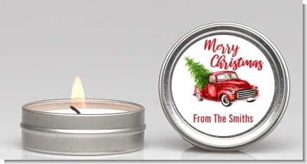 Vintage Red Truck - Christmas Candle Favors