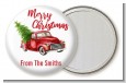 Vintage Red Truck - Personalized Christmas Pocket Mirror Favors thumbnail
