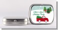 Vintage Red Truck With Tree - Personalized Christmas Mint Tins thumbnail
