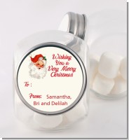 Vintage Santa - Personalized Christmas Candy Jar