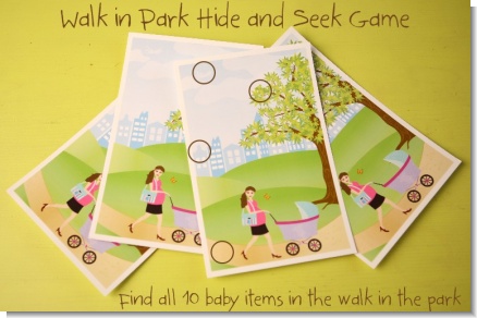 Walk in The Park Hide and Seek - Baby Shower Games