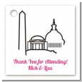 Washington DC Skyline - Personalized Bridal Shower Card Stock Favor Tags thumbnail