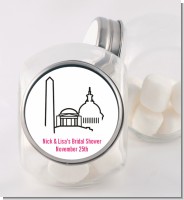 Washington DC Skyline - Personalized Bridal Shower Candy Jar