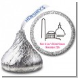 Washington DC Skyline - Hershey Kiss Bridal Shower Sticker Labels thumbnail