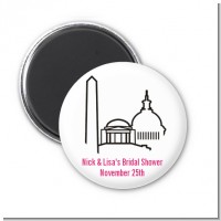 Washington DC Skyline - Personalized Bridal Shower Magnet Favors