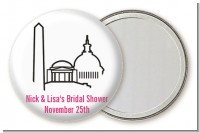 Washington DC Skyline - Personalized Bridal Shower Pocket Mirror Favors