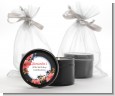 Watercolor Floral - Birthday Party Black Candle Tin Favors thumbnail