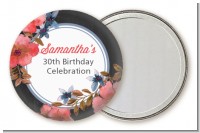Watercolor Floral - Personalized Birthday Party Pocket Mirror Favors