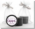Watercolor LOVE - Bridal Shower Black Candle Tin Favors thumbnail