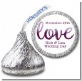 Watercolor LOVE - Hershey Kiss Bridal Shower Sticker Labels thumbnail