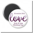 Watercolor LOVE - Personalized Bridal Shower Magnet Favors thumbnail