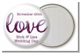 Watercolor LOVE - Personalized Bridal Shower Pocket Mirror Favors thumbnail