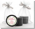 Watercolor Wreath - Christmas Black Candle Tin Favors thumbnail