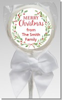Watercolor Wreath - Personalized Christmas Lollipop Favors