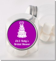 Wedding Cake - Personalized Bridal Shower Candy Jar