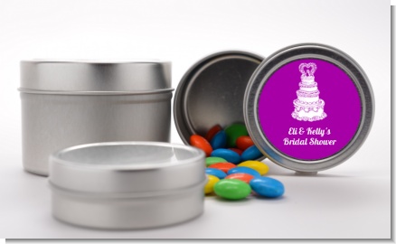 Wedding Cake - Custom Bridal Shower Favor Tins