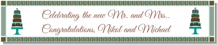 Cake Green & Brown - Personalized Bridal Shower Banners
