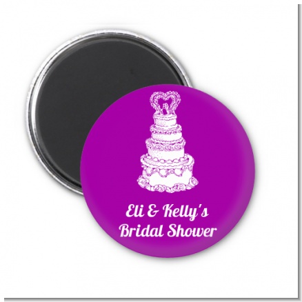 Wedding Cake - Personalized Bridal Shower Magnet Favors