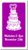 Wedding Cake - Custom Rectangle Bridal Shower Sticker/Labels